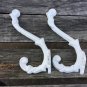 Vintage Style Cast Iron Wall Coat Hooks Hat Hook Hall Tree 5 1/3" White GG014