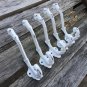 Vintage Style Cast Iron Wall Coat Hooks Hat Hook Hall Tree 5 1/3" White GG014