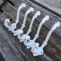 Vintage Style Cast Iron Wall Coat Hooks Hat Hook Hall Tree 5 1/3" White GG014