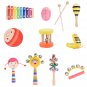 12PCS Childrens Percussion Toy Set Preschool Education Tool With Carrying Case