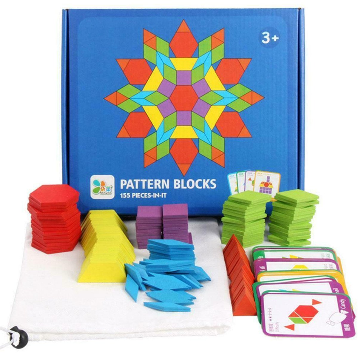 155pcs Kids Colorful Wood Jigsaw Puzzle IQ Game Intelligent Educational Toys Brain