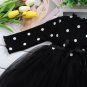 Floating rope tie polka dot girls dress