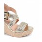 Michael Kors Womens Wedge Sandal Gold Giovanna