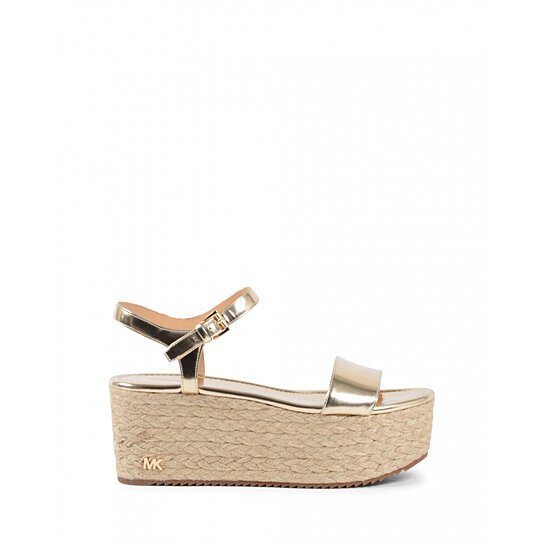 Michael Kors Womens Platform Sandal Gold Nantucket