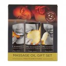 Earthly Body Edible Massage Oil Gift Set - 2 oz Banana, Mango & Pineapple