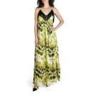 Yes Zee Womens Dress - Sleeveless Maxi / Green - D332288