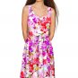 ORCHID CAPRICE MIA FIT & FLARE PINK FLORAL DRESS - WOMEN
