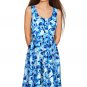 WHISPER MIA BLUE FLORAL PRINT SKATER DRESS - WOMEN