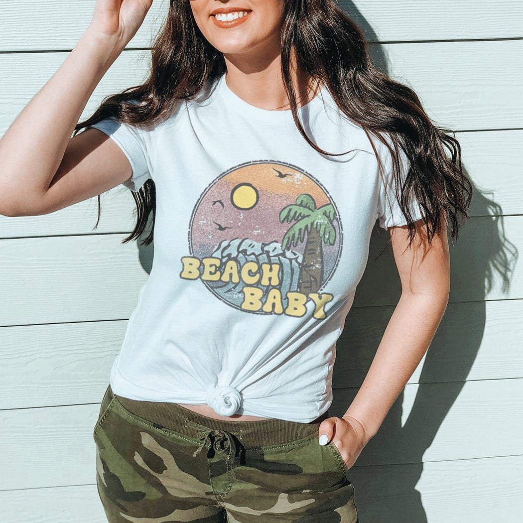 Beach Baby Circle Graphic T-Shirt