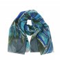 Green and Blue Silk Scarf
