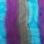 Blue Striped Modal Silk Hand Painted Watercolor Scarf