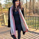 Black and White Classic Wool and Silk Plaid Scarf