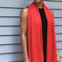 Red Lightweight Solid Wool Scarf