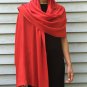 Red Lightweight Solid Wool Scarf