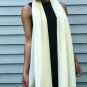 Ivory Lightweight Solid Wool Scarf