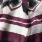 Sangria And Olive Hand Painted Wool Print Scarf
