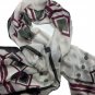Sangria And Olive Hand Painted Wool Print Scarf