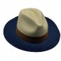 Bicolor (Natural on Blue) Panama Hat