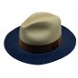 Bicolor (Natural on Blue) Panama Hat