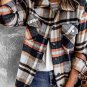 Blue Geometric Plaid Shacket