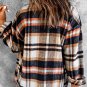 Blue Geometric Plaid Shacket