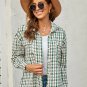 Green Plaid Knitted Shacket
