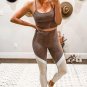 Color Block Cami Top and High Waist Leggings Sports Suit