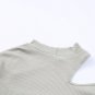 Gray High Neck Cut-out Ribbed Knit Short Dress