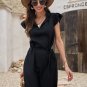 Black Ruffled Sleeves Shift Dress