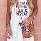 Float Drink Tan & Repeat Sleeveless Mini Dress