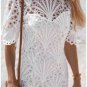 White Puff Sleeve Crochet Lace Mini Dress