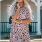 Puff Sleeve A-line Floral Print Mini Dress