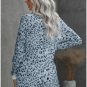 Print Crew Neck Long Sleeve Mini Dress