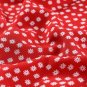 Red Daisy Print Square Neck Puff Sleeve Mini Dress