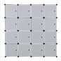 16 Cube Organizer Stackable Plastic Cube Storage Shelves Design Multifunctional Modular