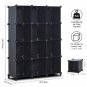 12 Cube Storage Organizer, Cubes Portable Closet Storage Cube Wardrobe Armoire, DIY Modular
