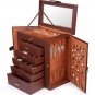 Jewelry Box Organizer Functional Huge Lockable, Leather Jewelry Storage Case for Women Girls