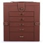 Jewelry Box Organizer Functional Huge Lockable, Leather Jewelry Storage Case for Women Girls