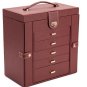 Jewelry Box Organizer Functional Huge Lockable, Leather Jewelry Storage Case for Women Girls
