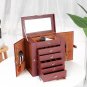 Jewelry Box Organizer Functional Huge Lockable, Leather Jewelry Storage Case for Women Girls