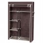 64" Portable Closet Storage Organizer Wardrobe Clothes Rack with Shelves Dark Brown