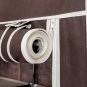 64" Portable Closet Storage Organizer Wardrobe Clothes Rack with Shelves Dark Brown