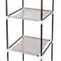 64" Portable Closet Storage Organizer Wardrobe Clothes Rack with Shelves Dark Brown