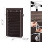 10 Tiers Shoe Rack with Dustproof Cover Closet Shoe Storage Cabinet Organizer Dark Brown