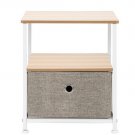 Nightstand 1-Drawer Shelf Storage- Bedside Furniture & Accent End Table Chest For Home