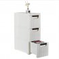 3-Tire Rolling Cart Organizer Unit with Wheels Narrow Slim Container Storage Cabinet
