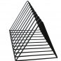 10 Sections File Storage Holder-Triangle Iron Magazine Organizer (Black)