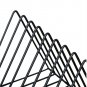 10 Sections File Storage Holder-Triangle Iron Magazine Organizer (Black)