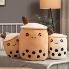 Unique Soft Teddy Plush Boba Milk Tea Stuffed Fruit Shape Taste Milk Tea Hug Pillow Balls
