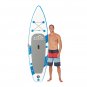 11 Feet Paddle Board Inflatable Surfboard Blue and White